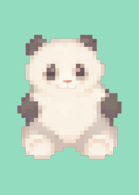 Panda Pixel Art Theme  Green 05