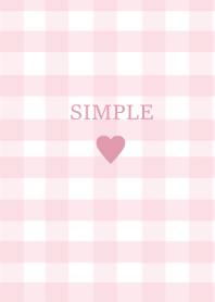 SIMPLE HEART (check whitepink)JP