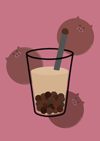 喝杯珍豬奶茶！(玫瑰霧粉)