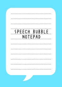 SPEECH BUBBLE NOTEPAD/NEON BLUE/BLACK