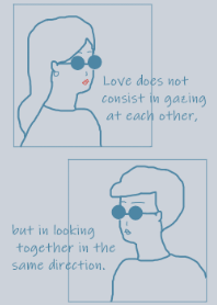 Sunglasses Boy and Girl /dusty blue