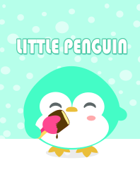 Little Penguin with snow