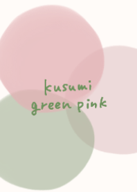 dull pink and dull green