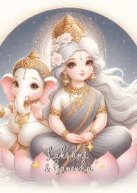 พระแม่ลักษมี พระพิฆเนศ : ถูกหวย มีโชคลาภ