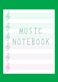 GRADIENT MUSIC NOTEBOOK-GREEN