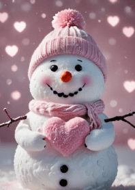 HAPPY SNOWMAN-PINK2