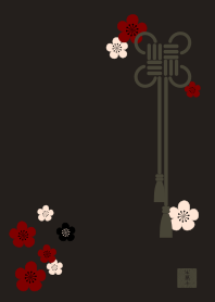 |改| 和風圖案03 (梅花) + 棕色 |os