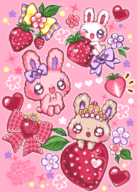 Kawaii strawberry rabbits