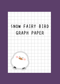 SNOW FAIRY BIRD GRAPH PAPER/DEEP PURPLE