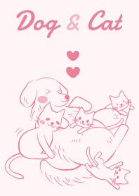 Animal 006L-2 (dog+cat/Pink)