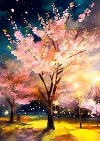 美しい夜桜の着せかえ#1990