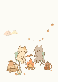 猫の秋のキャンプ