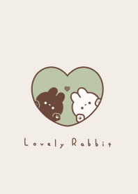 兔子和心 | pistachio brown