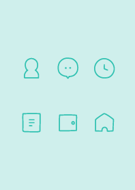 Simple icon mint green.
