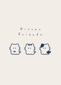whisker cats/beige navy