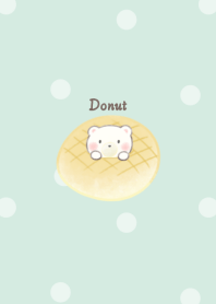 Bear in Donut -green- dot
