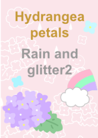 紫陽花の花びら(雨とキラキラ2)