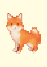 ธีม Fox Pixel Art สีน้ำตาล 05