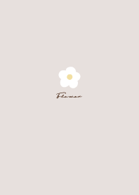 Simple Small Flower / Ivory x Beige