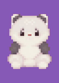 熊猫像素艺术主题紫色01