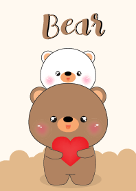 Love Love Cute Bear & White Bear