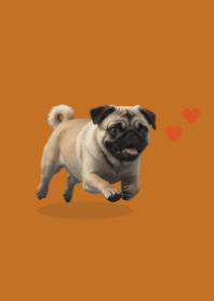Cute Pug Theme 2 Brown 05