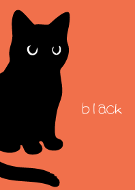 Round Black Cat4 on red & yellow