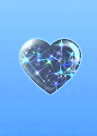 Glitter lucky heart light blue