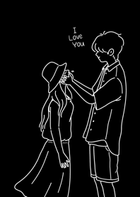I love you b&w