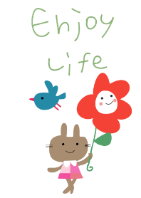Theme of a rabbit who lives a fun life