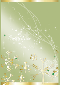 黄緑 / 大人可愛い雪の結晶 ＠冬特集