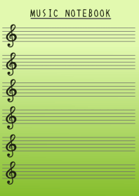 MUSIC COLOR NOTEBOOKj-YELLOW GREEN GRAD
