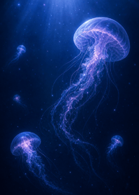 Blue Jellyfish Deep Sea#6