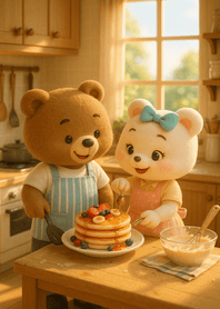 Sweet Morning Pancake Making