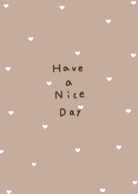 Beige and white with a heart pattern.