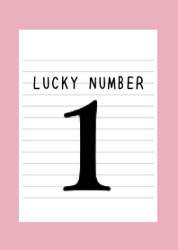 LUCKY NUMBER 1 NOTEBOOK/ROSE PINK