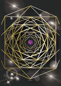 Black : February Amethyst & Octagon