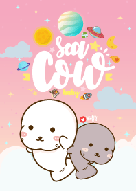 Sea Cow Galaxy Pink Pastel