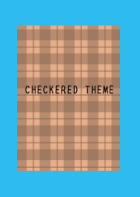 DUSTY ORANGE CHECKERED THEME-BLUE-GREEN