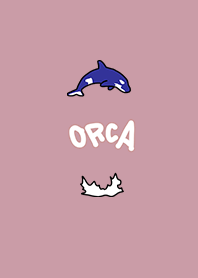 Killer Whales and Splashing dull pink.