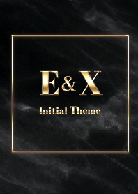 [ E&X ]  Initial Theme Gold Black