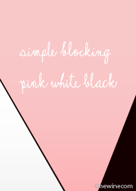 simple blocking pink white black