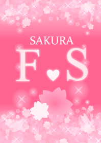 F&S イニシャル 運気UP!かわいい桜デザイン