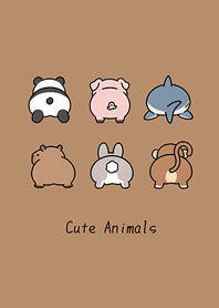 Cute animal butts(milk tea color)