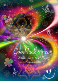 運気上昇 Good Luck 8 Neon スマイル
