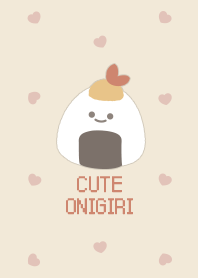 CUTE TEMPURA ONIGIRI PATTERN [beige]