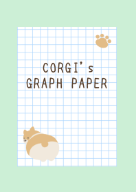 CORGI's GRAPH PAPER-LIGHT MINT GREENj