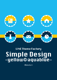 simple design -yellow&aquablue-