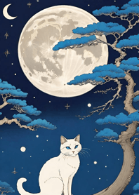 Cat under the Moon 9bb252