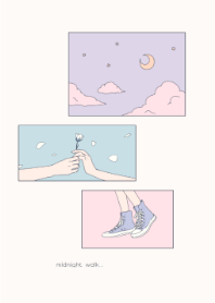 midnight walk beige & pastel.